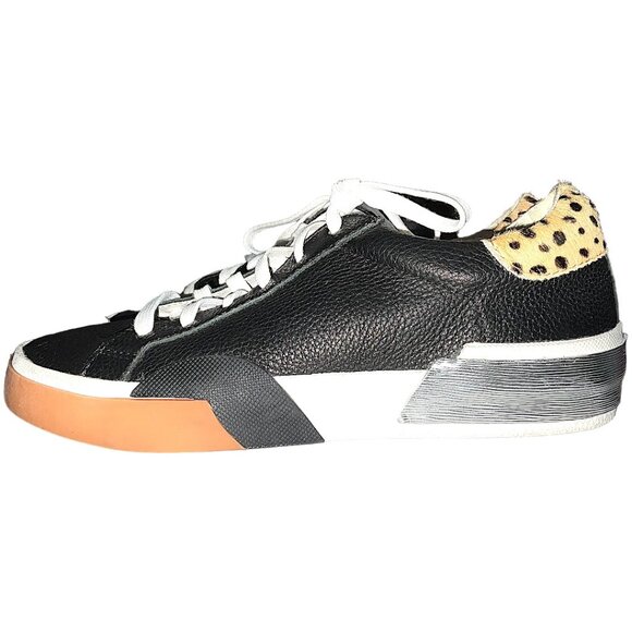 Dolce Vita Shoes - SOLD! Dolce Vita Zina Black Leather Leopard Cheetah Calf Hair Low-top Sz 7